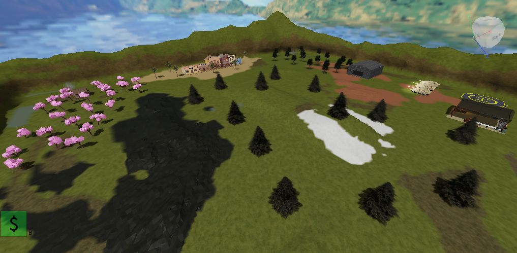 A screen showing the game's world.